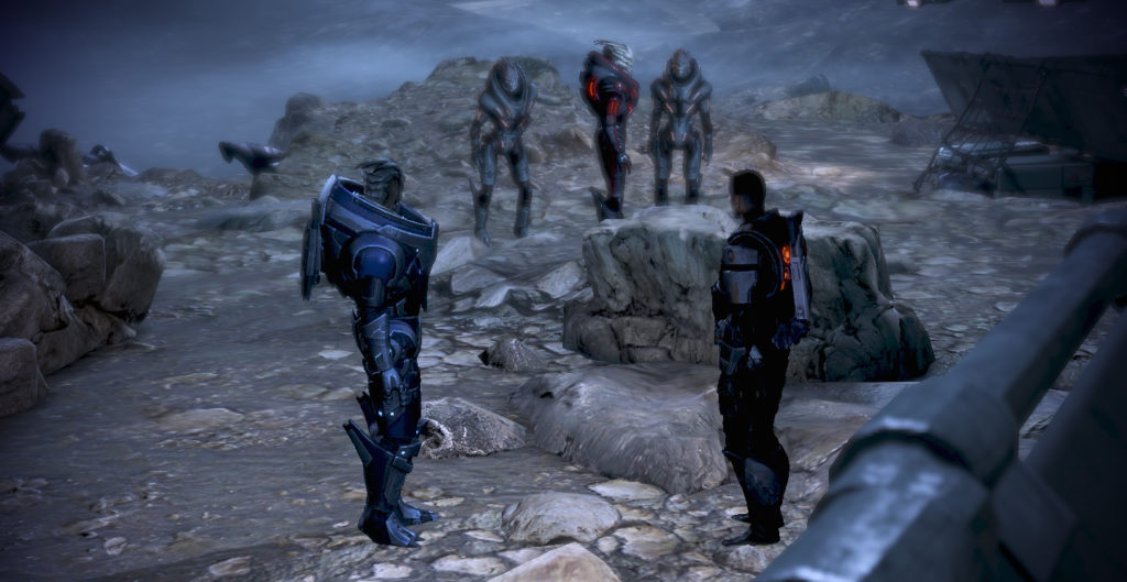 Shepard and Garrus on Palaven's moon